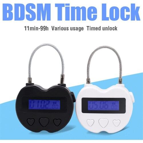 Smart Digital Time Lock Bondage Timer LCD Display Multifunction Travel Electronic Padlock BDSM Restraints Sex Toys For Couples