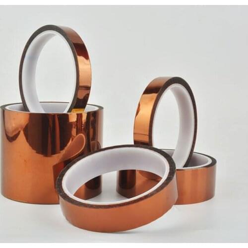 25m Long 0.05mm Thick Polyimide Insulating Tape High Temperature Heat-Resistant Tape 5mm to 100mm Wide Custom Made