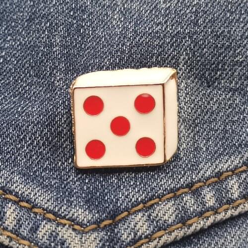 Vintage Dice Brooch Backpack Jacket Hat Clothes Metal ​Badge Enamel Pin Lapel Pin Unique Items Jewelry Gift For Kids/Friends