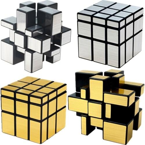 1PCs 3x3x3 Magic Mirror Cubes Cast Coated Puzzle Professional Speed Magic Cube Magic Education Toys for Children Kids Gifts