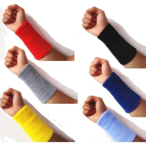 High Quality Sports Sweat Towel Wristband Cotton Elastic Bandage Hand Sport Wristband Gym Support Wrist Brace Wrap Carpal Tunnel