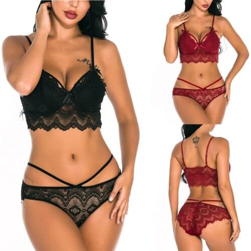 Womens Sexy Lingerie Sexy Bra Set Temptation Bra Lace Lingerie Set Babydoll Comfortable and Breathable Underwear Set Nightwear