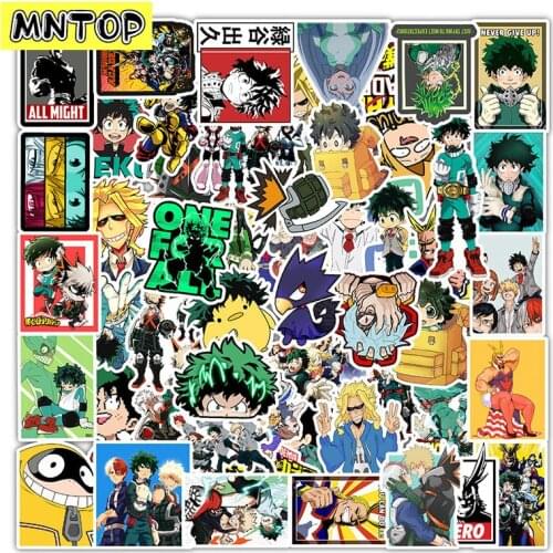 10/30/50Pcs/set My Hero Academia Japan Anime Cartoon Graffiti Stickers For Refrigerator Motorcycle Laptop Luggage Kid Notebook