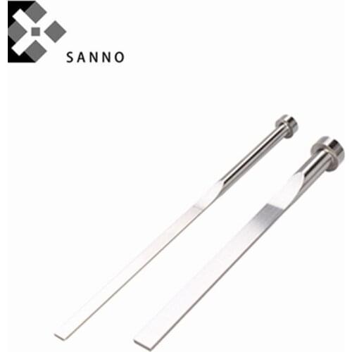 10pcs 65Mn Square ejector pins tail 2mm thick precision mold component flat straight ejector pin plastic mould part punch pin