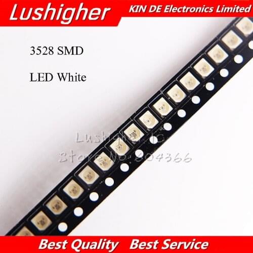 100pcs White 3528 1210 SMD LED Diodes Light
