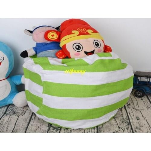 100pcs/lot 17" & 23" Canvas Storage bags Toys Stuffed Storage Bag Portable Kids Toy Storage Bag Play Mat Clothes Organizer