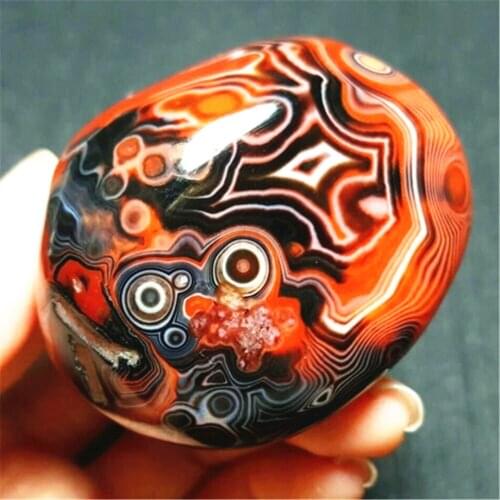 130-150g Madagascar Natural Sardonyx Agate Crystal Tumbled stone Silk Agate Mineral Specimen Polished Reiki healing Decor