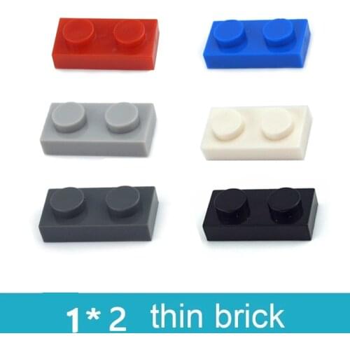 145pcs DIY Building Blocks Thin Figures Bricks 1x2 Dots Educational Creative Size Bricks Bulk Model Compatible With All Brand