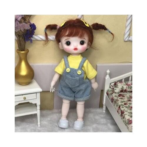16cm Blyth Doll Joint Body Fashion BJD Toys Gift with Dress Shoes Wig Make Up