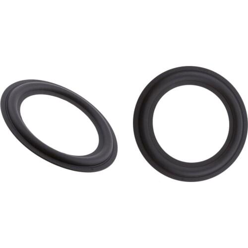 2Pcs 6inch Perforated Rubber Speaker Foam Edge Surround Rings Replacement Parts for Speaker Repair or DIY (Black)