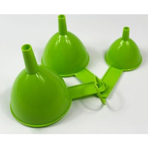 3Pcs/Set Green Filling Tool Portable Funnel Multi Purpose Kitchen Supplies PP Plastic For Car Oil Gas