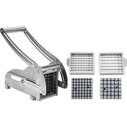 New 5 Pcs Stainless Steel French Fries Cutter Potato Cutter Chopper Vegetable Potato Slicer Diced Device