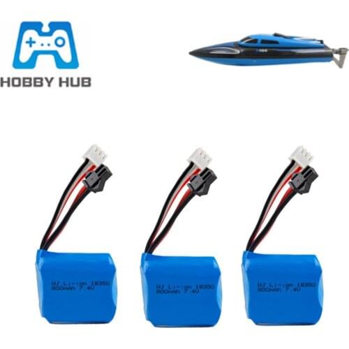 7.4v 800mAh Li-ion Battery for H100 H102 JJRC S1 S2 S3 S4 S5 High Speed RC boat Spare Parts 18350 7.4v Li-ion Battery 1-3pcs
