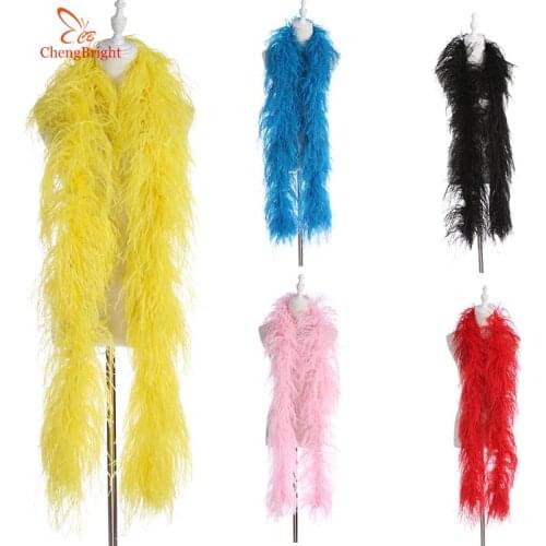 CHENGBRIGHT 6 Layers Fluffy Ostrich Feather Boa Skirt Costumes/Trim For Party/Costume/Shawl/Craft Ostrich Feather In Wedding DIY