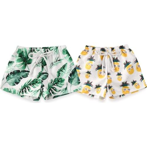 6M-4Y Toddler Baby Kid Boy Girl Swimming Bottoms Shorts Cartoon Pineapple Leaves Children Panties Beach Wear