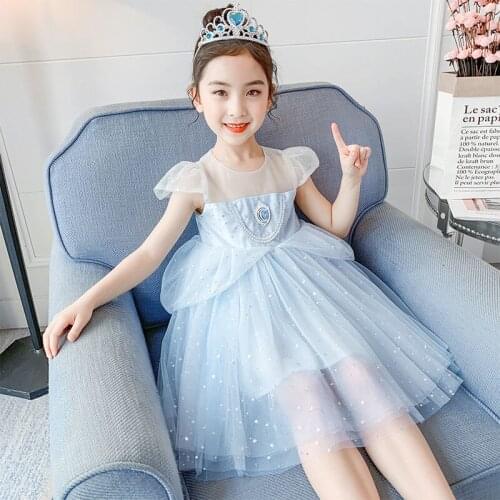 Dresses For Girls Star Pattern Mesh Vetement Children Girl Casual Princess Dress Children Teenage Kids Girls Costume 6 8 10 12