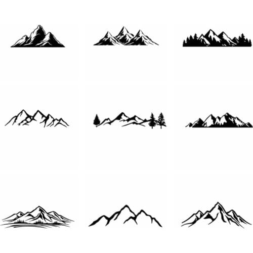 Mountain Car Stickers On The Car Vinyl Car Stickers Cool Car Window Decor Decals