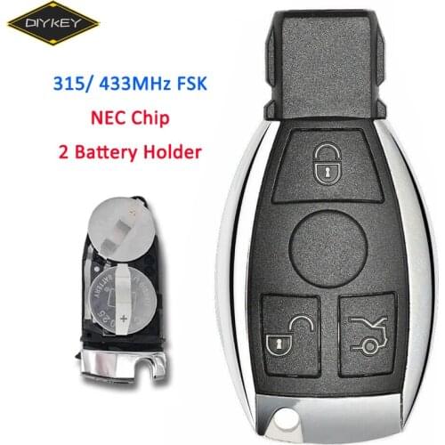 DIYKEY for Mercedes Benz A B C E S Class W203 W204 W205 W210 W211 W212 W221 W222 Smart Remote Key NEC BGA 315MHz/ 433.92MHz FSK