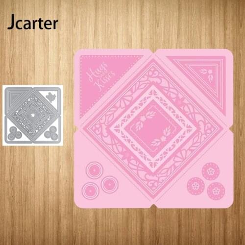 Button Envelope Box Letters Metal Cutting Dies Shape Scrapbooking Craft Die Cut Stencil Card Make Mould Sheet Decoration Design