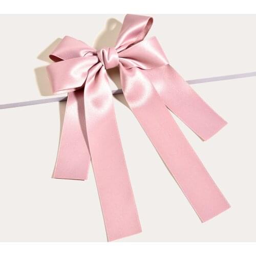Korean Fashion Ladies Bow Ribbon Hairpin Women Solid Color Double Layer Hair Clip Headdress Duckbill Clip Hair Accessories