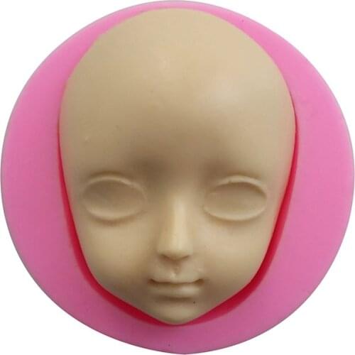 Creative the Girl baby face cooking tools Silicone Fondant Gum Paste Cake Decorating Clay Resin sugar Candy F0708