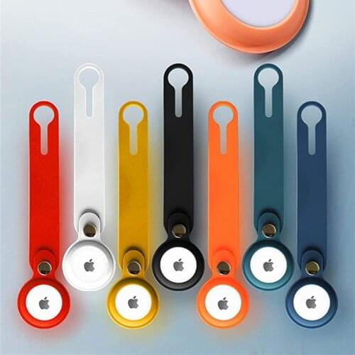 For Apple Airtags Washable Silicone Soft Protective Skin Case Bluetooth Wireless Tracker Keychain Cover for Air Tags Accessories