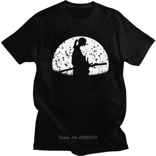 Cool Jin Manga T-shirt Homme Cotton Anime Samurai Champloo Tee Tops o-Neck Short Sleeve Novelty Moon T-shirt Harajuku