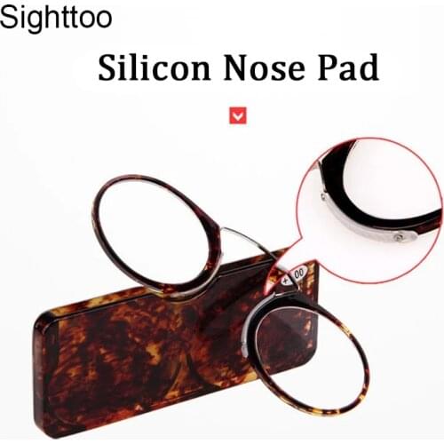Sighttoo Nose Resting Reading Glasses Men Readers Glasses Pince-Nez Prescription Glasses With Case Prescription TR90 Eyewear