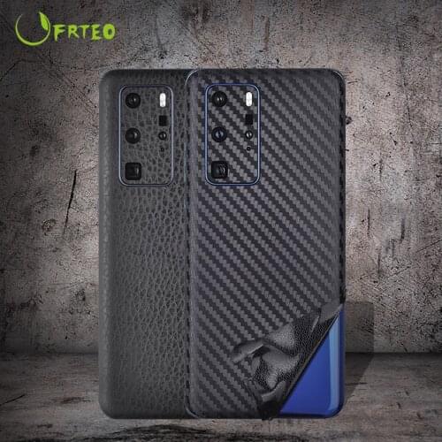 Luxury Carbon Fiber Back Skin Sticker For Huawei P40 P40 Pro+ Durable Stickers For Huawei P30 P30 Pro Leather Texture Film