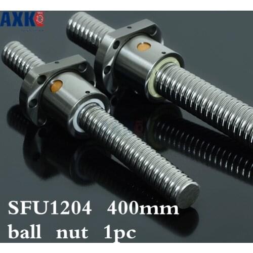 Axk 1pc 12mm Ball Screw Sfu1204 400mm With 1pc 1204 Ball Nut Cnc Parts