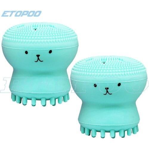 My Beauty Tool Jellyfish Silicon Brush Deep Pore Cleansing Sponge & Brush, For Exfoliating, Massage, Cleansing Soft