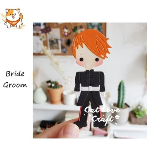 Bride and groom Wedding Metal Cutting Dies Mold Scrapbooking Stencil DIY Embossing Craft Die Cuts Card Making New Dies For 2020