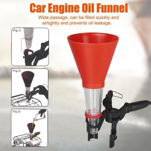 Universal Car Engine Oil Funnel Adjustable Gasoline Special Funnel Filling Equipment Kit Oil Charging System Device Accessories