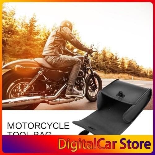 Universal Motorcycle Bike Front Handlebar Tool Bag Luggage Saddle Bag Synthetic Leather Universal Motorcycle or Bike