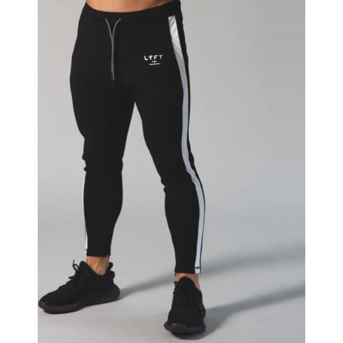 JAPAN&UK Brand Men Pants 2 Way Stretch One Line Pants Men Sweatpants Fitness Casual Print Men Joggers Pants Slim Fit Streetwear