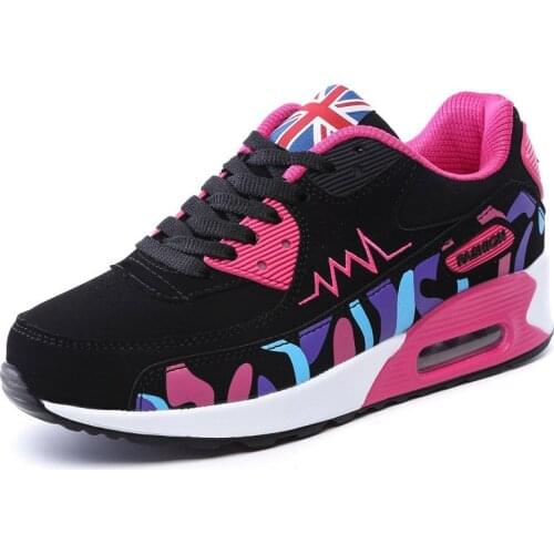 Cushion Shoes For Women Breathable Mesh Wedge Sneakers Non Slip Damping Jogging Lightweight Dance Shoes Female Trainers