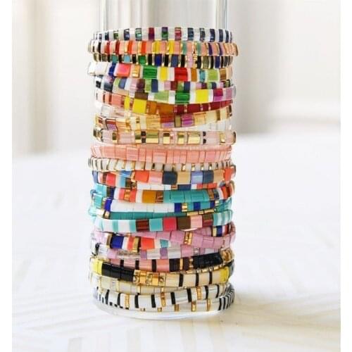 Go2boho Stretch Bracelet Unisex Bohemian Miyuki Colorful Pulsera 2021 Trendy Japanese Tila Beads Bracelets Womens Jewelry Gifts