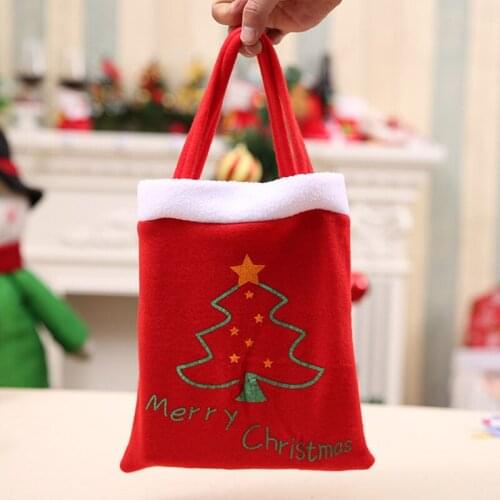 1Pcs Christmas Gift Bag Festive Party Supplies 38x21cm Stockings Gift Holders Christmas Decorations Home New Year Decor Handbag