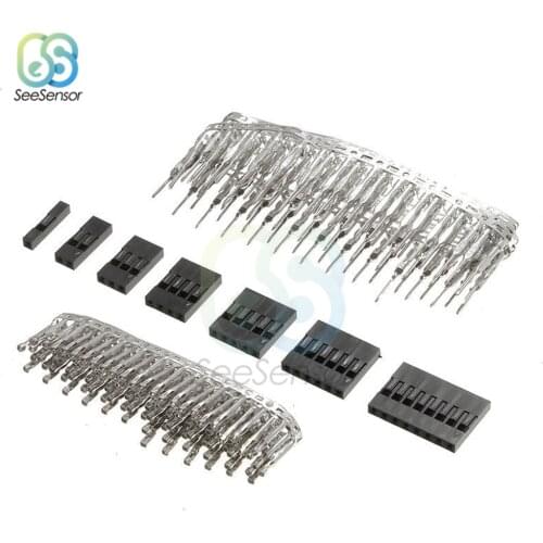 310pcs/Set 2.54mm Dupont Wire Jumper Pin Header Connector Housing Kit Male Crimp Pins+Female Pin Connector Terminal Pitch W/ Box