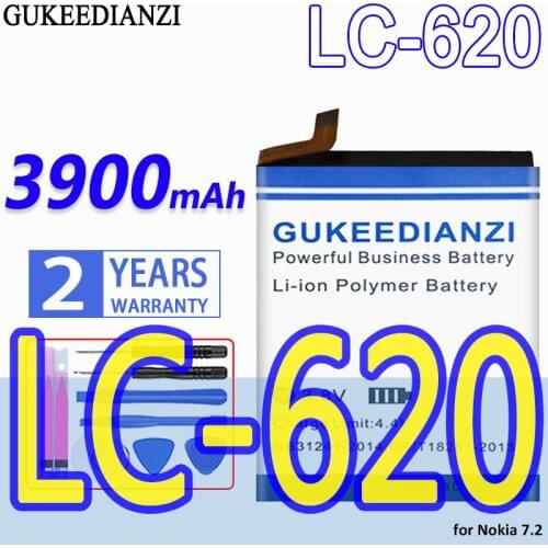 High Capacity GUKEEDIANZI Battery LC-620 3900mAh for Nokia 7.2 Nokia7.2