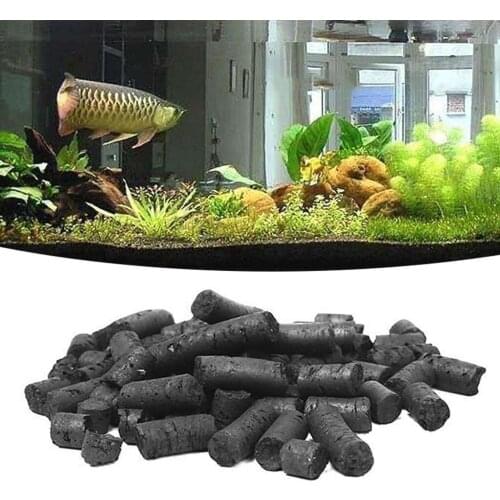 Aquarium Fish Tank Activated Carbon Charcoal Purify Water Quality Filter Media Small Cylindrical Activated Carbon