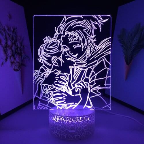Animation Peripherals 3D LED Lamp Visual Illusion Home Bedroom Taable Decoration Night Light for Valentines Day Birthday Gifts