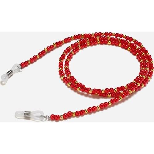 Bohemian Colored Mask Strap Beaded Glasses Chains Women Face Mask Lanyard Anti Slip Womens Neck Chain For Eyeglass Sunglasses