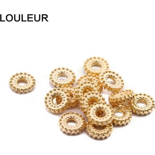 200pcs/lot Gold Silver Color CCB Beads Charm Bracelet Beads Findings Loose Spacer Beads For Jewelry Making Supplies DIY Bracelet