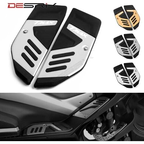 DESRIK Scooter Front & Rear Footrest Step Footboard Pedals Foot Pegs For YAMAHA T-max Tech Max TMAX 560 TMAX560 2017-2019 2020
