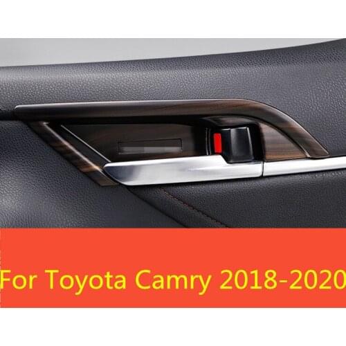 For Toyota Camry 8th Sedan 2018-2020 Inside handle Decorative patch Modification dedicated Interior Inner door Door bowl