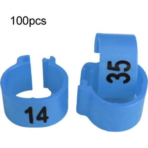 100 Pcs Number Recognition Bird Foot Ring Species Identify Dove Bands Training Rings Pet Bird Label Sign for Pigeon Dove