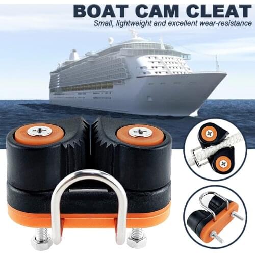 Composite 2 Row Cam Cleat Matic Ball Bearing Aluminium Anchor Cam Cleat For 3-12mm Rope Marine Boat Saling Kayak Fast Entry Rope