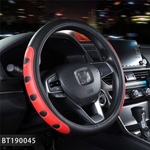 Leather Wood Car Steering Wheel Covers Case Auto Interior Accessories For Nissan Mazda cx-5 Touran golf 4 Toyota Peugeot Ford