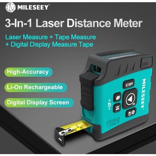 Mileseey 3-in-1 Laser rangefinder DT20 Laser Distance Meter Bluetooth Digital display Laser Tape Measure trena Measuring tape